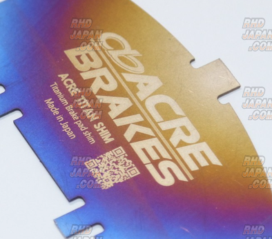 Acre Titanium Brake Pad Shim Set Front - BRZ ZC6 86 ZN6 Exiga YA4 YA5 YA9 YAM Forester SG5 SH5 SHJ SJ5